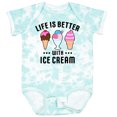 thumbnail image 3 of Inktastic Life is Better with Ice Cream Boys or Girls Baby Bodysuit, 3 of 5
