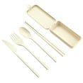 thumbnail image 3 of Lubelski Dinnerware Set Harmless Non-slip Boreal Europe Style Biodegradable Travel Cutlery with Case for Camping, 3 of 8