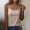 Khaki, variant on Womens Tank Letter Graphic Print Round Neck Cami Tank Top Comfortable Womens Camisole Purple M