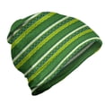 thumbnail image 1 of Aztec Unisex Beanie, Nature Tone Triangle and Line, Hiking Outdoors, Yellow Green Fern Green, by Ambesonne, 1 of 1