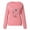 Pink, variant on Womens Blouses Dressy Casual Winter Relaxed Fit Crewneck Long Sleeve Blouson Off the Shoulder with Pocket Floral Leisure Cotton Pullover Sweatshirts(White,XXL)