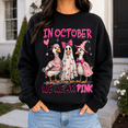 thumbnail image 5 of Breast Cancer Awareness Shirt, In October We Wear Pink Duck Sweatshirt, Funny Halloween Pink Ribbon Gift, Survivor Support Hoodie and T-Shirt, Gift for Women, 5 of 9
