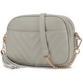 thumbnail image 1 of Bandolera acolchada Lola Mae, bolso de hombro en L, gris, 1 of 7