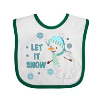 Inktastic Let It Snow Snowman Boys or Girls Baby Bib