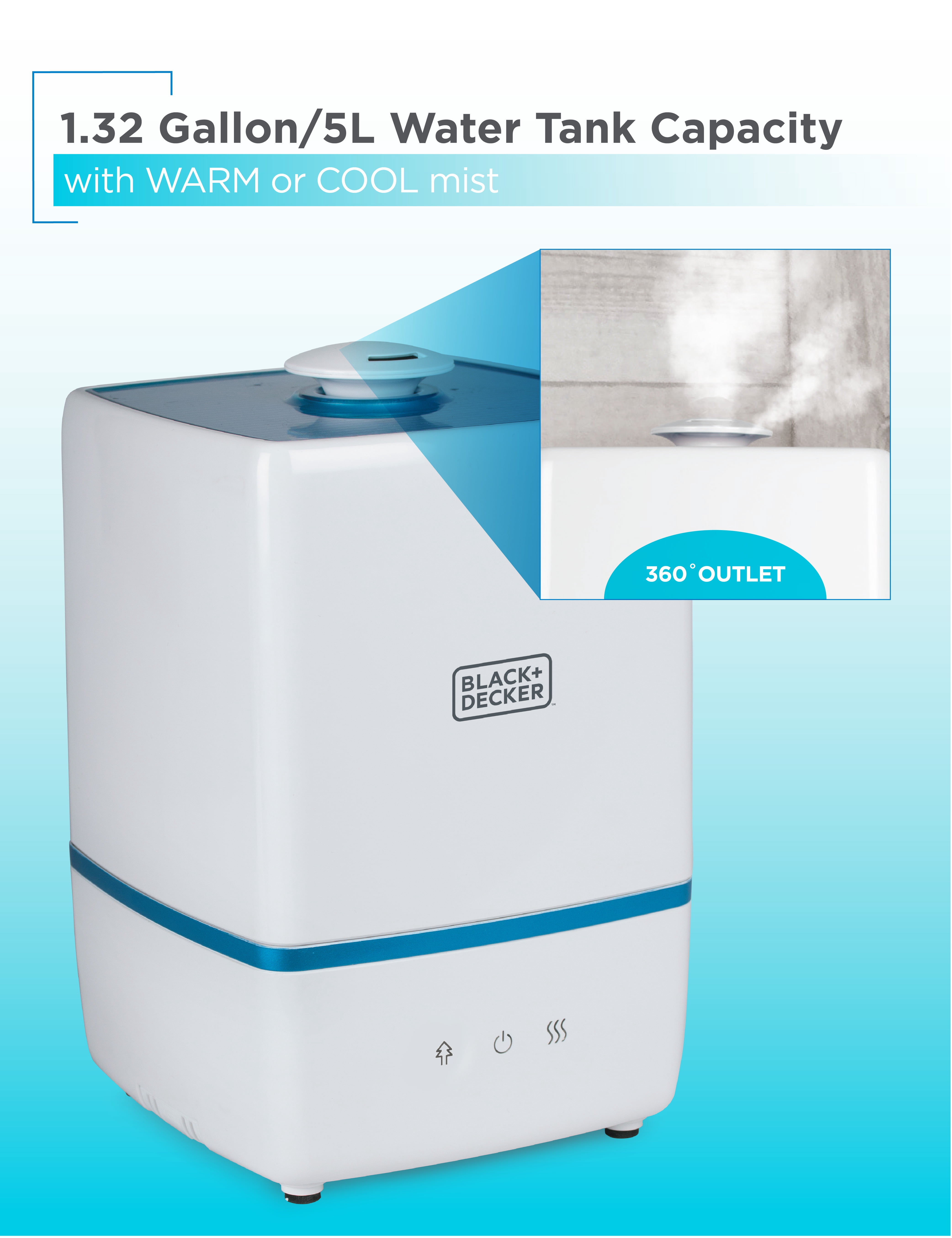 Commercial Cool BUHW50 B&d Humidifier 1.32 Gallon