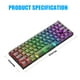 thumbnail image 3 of Teclado Clicky de 61 teclas, 3 modos, teclado retroiluminado RGB para juegos para computadora de escritorio Tmvgtek Para estrenar, 3 of 3