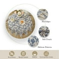 thumbnail image 3 of Ksopiavobs Pastoral Round Tablecloth 48 Inch, Vintage Linen Fabric Washable Table Cloth, Farmhouse Indoor&Outdoor Table Cover for Patio Table, Picnic, Dining Room(Blue Flowers, Round 48" Dia), 3 of 6
