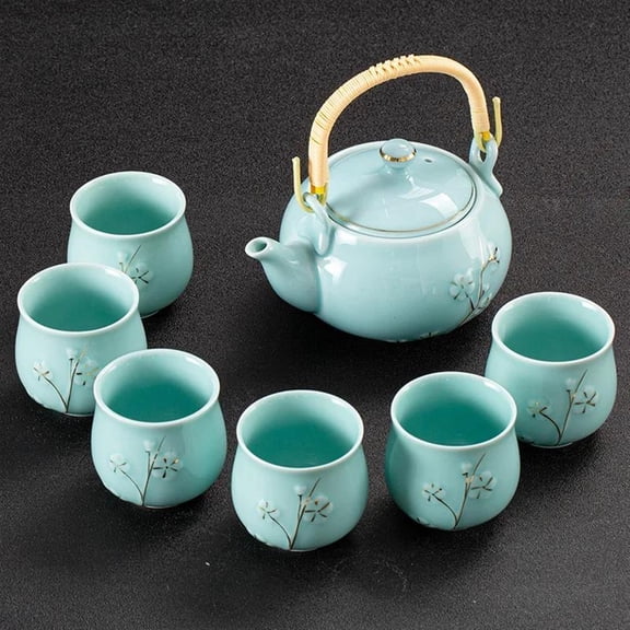 7 Pcs/set Exquisite Ceramic Tea Sets Handmade Kettles Tea Cups Porcelain Teapot Chinese Teaware Drinkware Tea Ceremony