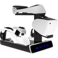 thumbnail image 1 of PSVR2 Charging Display Stand with LED Light, VR Stand Display PSVR2, Charging for PS VR2 Handle, PS5 Controller Charger, Charging Cable, Seat Charger, 1 of 5