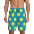 thumbnail image 2 of Picia Ball Tennis Pajama Shorts for Men, Men's Pajama Bottoms, Sleepwear,Short Pajama Pants-Medium, 2 of 9