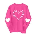 thumbnail image 4 of Mifsaly Valentine's Day Gifts Sweatshirts Women Heart Print Shirts Crewneck Long Sleeve Oversized Tops Casual Festival Fashion Spring Outfits 2026, 4 of 9