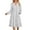 Gray Dot, variant on Fall Dresses for Women Long Sleeve V Neck Midi Dress Casual Loose Flowy Swing Tiered Dress with Pockets