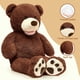 thumbnail image 4 of Peluche gigante con forma de oso de peluche Morismos, 100 cm, color marrón oscuro, 4 of 6