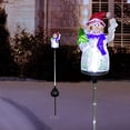 thumbnail image 2 of Muñeco de nieve solar Garden Stake Alpine Corporation de 34 cm con LED, 2 of 12