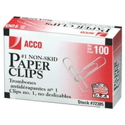 ACCO Economy Paper Clips, 1 Box- 100/Clips, Silver (A7072585)