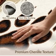 thumbnail image 6 of ODIKA 8'x10' Washable Area Rug Cabin Bear Paw Print Rustic With Centered Woodland Wildlife Emblem for King Size Bedroom Under Bed, Master Suite, Non-Shedding, Easy Care, 6 of 7