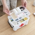 thumbnail image 4 of Caja De Primeros Auxilios Transparente Portátil, Kits De Emergencia De Seguridad Con Almacenamiento De Medicamentos, 4 of 8