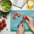 thumbnail image 3 of Pinwheel Cutting Board, Surreal View with Hanging Cloud Sky Rainbow Idyllic Meadow Fantasy World Landscape, Decorative Tempered Glass Cutting and Serving Board, in 3 Sizes, by Ambesonne, 3 of 5