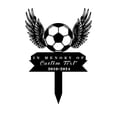 thumbnail image 6 of Custom Soccer Metal Memorial Stake Personalized Football Player Grave Marker Name Sign Ball With Wings Remembrance Stake Decor, 6 of 6