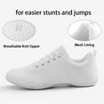 thumbnail image 4 of GlideMoves White Cheer Shoes Girls lightweight Dance Sneakers Women Training Competition Tumbling Athletic Mesh style breathable Women 8.5, 4 of 7