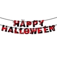 thumbnail image 3 of Decoración de Halloween Decoraciones de Halloween Pancartas de papel de feliz Halloween Decoración colgante sangrienta Herramienta de corte Banner, 3 of 9
