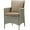 Beige, variant on Modern Contemporary Urban Design Outdoor Patio Balcony Garden Furniture Side Dining Chair Armchair, Rattan Wicker, Red Brown
