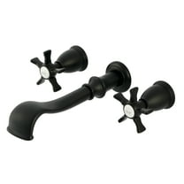 Kingston Brass KS5020NX Hamilton Two-Handle Wall Mount Roman Tub Faucet, Matte Black