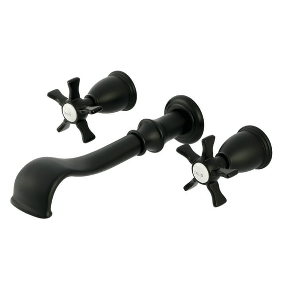 Kingston Brass KS5020NX Hamilton Two-Handle Wall Mount Roman Tub Faucet, Matte Black