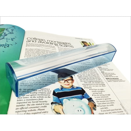 MagniPros 3X Hands-FREE Large Magnifying Glass Bar Magnifier-Magnifies Entire Row- Wide Viewing Area-Ideal for Small Prints & Low Vision (6)