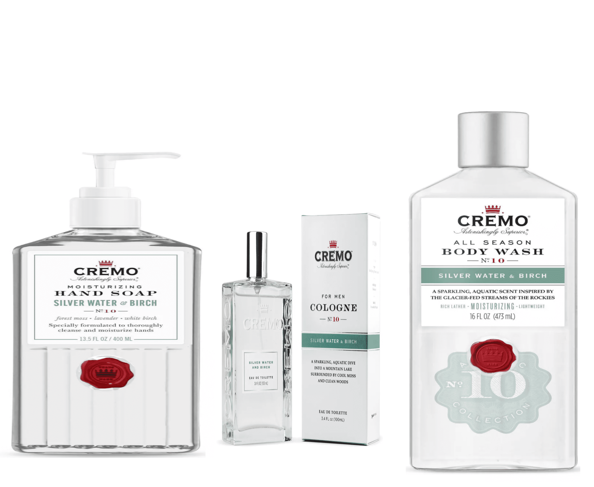 Cremo Silver Water and Birch Scent Clean Collection Hand Soap 13.5 FL