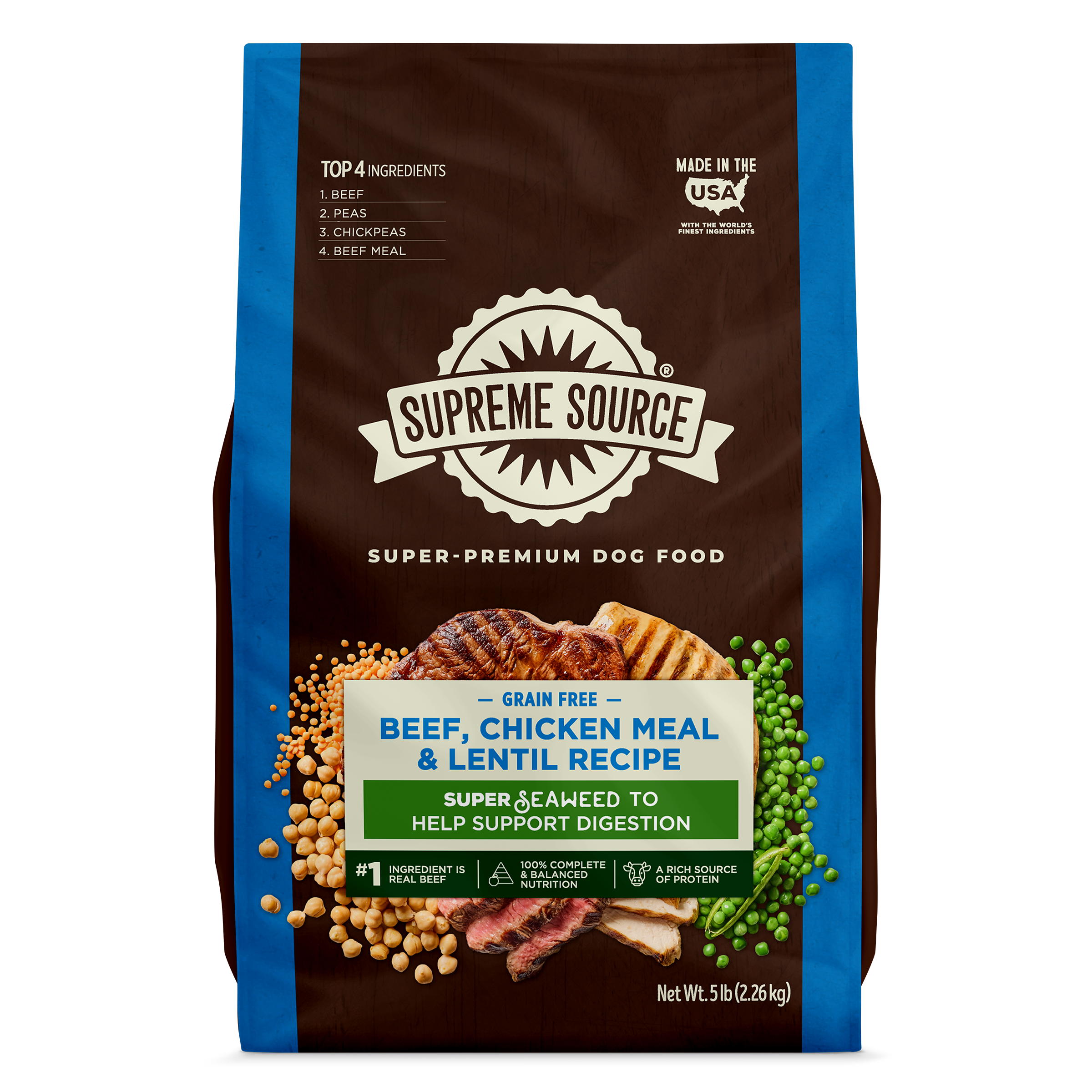 Supreme Source Grain-Free Dry Dog Food, Beef & Chicken