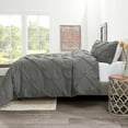 Nestl Down Alternative Comforter Set with Pillow Shams, Pinch Pleated