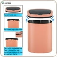 thumbnail image 5 of XF XINFENG 13 Gallon 49 L Dustbin Kitchen Trash Can with Lid Automatic Sensor Touch Bin, Garbage Can, Waste Bin, For Bathroom/Double Bed/Bedroom/Home/Office, Pink, 5 of 9