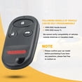 thumbnail image 6 of Car Key Fob Keyless Entry Remote Compatible with Honda Accord/Acura TL 1998 1999 2000 2001 2002 2003 4 Button Key Replacement ( KOBUTAH2T), 6 of 7