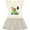 Natural with Stripes, variant on Inktastic 3rd Birthday Girl Dragon Girls Toddler Dress