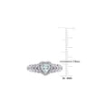thumbnail image 3 of 1/3 Carat (Ctw) Aquamarine Heart Ring in 10K White Gold with Accent Diamonds for Women, 3 of 6