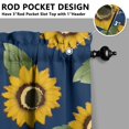 thumbnail image 4 of Bohemian Farmhouse Curtains 36 Inch Short - 3 Panel Vintage Floral Set with Wildflowers & Sunshine, Rod Pocket Window Drapes Rustic, 4 of 5