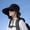 Black, variant on Women's Sun Hat Wide Brim Rollable UV Protection Headwear,Built-In Ponytail Hole Detachable Neck Flap Waterproof Summer Cap,Adjustable Anti-Slip Chin Strap Beach Hat Beige One Size