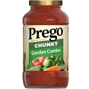 Prego Chunky Garden Combo Spaghetti Sauce, 23.75 oz Jar