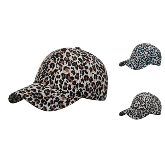 Babaley Unisex Baseball Cap Leopard Print Stylish Breathable Comfort Adjustable Beach Sun Hat