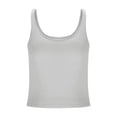 thumbnail image 4 of Womens Tank Tops with Built in Bras U Neck Casual Plain Cropped Fitted Padded Sleeveless Shirt Summer Outfits, 4 of 6