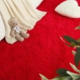 thumbnail image 3 of Dwelke Fluffy Shag Area Rugs Soft Fuzzy Shaggy Rugs for Girls Bedroom Kids Room Carpet Furry Throw Dorm Rug , 3'x5',Red, 3 of 5