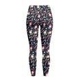 thumbnail image 6 of Renewold Santa Claus Candy Cane Dark Blue Womens Yoga Leggings with Pockets Workout Leggings Full Length High Waisted Running Pants Non See-Through Athletic Tights Printed Tights, XS, 6 of 8