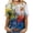 Red summer tops for women, variant on USSUMA Short Sleeve Women Tops Dressy Casual Oli Painting Graffiti 2022 Trendy T-Shirt Shirts Vintage Floral Tunics Top Plus Size for Women Crewneck Summer Blouse