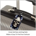 thumbnail image 3 of Square 2Pack PU Leather Skull Butterfly Cruise Luggage Tag with Privacy Cover and Name ID Tag for Travel Handbags Backpacks Luggage Tags, 3 of 6