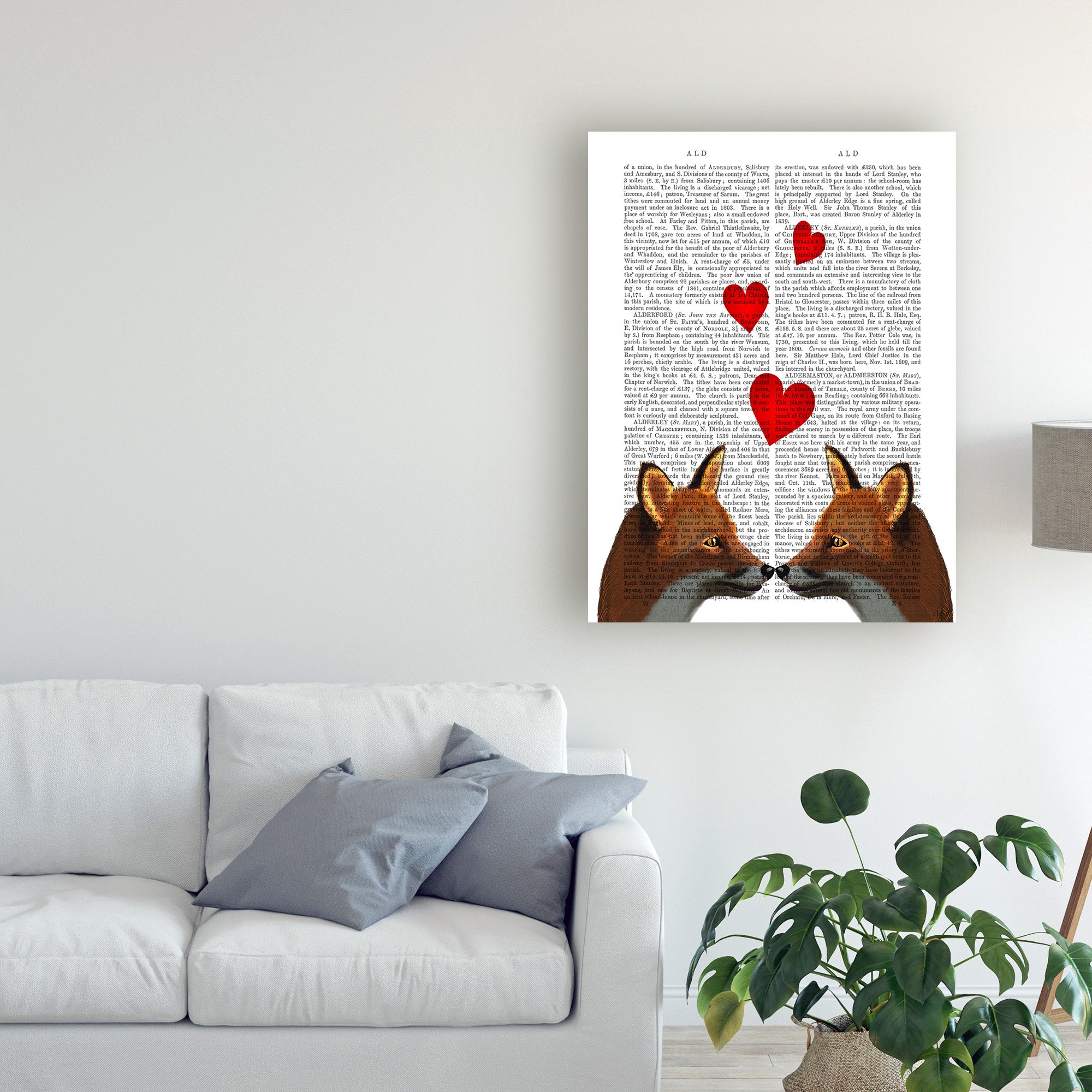 Trademark Fine Art 'Foxes In Love' Canvas Art by Fab Funky