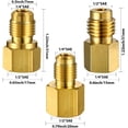 thumbnail image 2 of 3 Pieces R12 R22 to R134A Adapters 6015 R134A Brass Refrigerant Tank Adapter to R12 Fitting Adapter 1/2 Female to 1/4 Male Flare Adaptor Valve Core 6014 Vacuum Pump Adapter 1/2 Male to 1/4 Female, 2 of 7