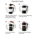 thumbnail image 4 of French Filter Press Coffee Pot practical Tea Maker Thickened Borosilicate Glass Coffee Press Pot, 4 of 8