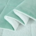 thumbnail image 4 of Chezmoi Collection Ultra-Soft Micromink Sherpa King Size Comforter Set with 2 Pillow Shams, Reversible Plush Bedding Comforter 3-Piece, Aqua, 4 of 9