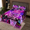 thumbnail image 2 of Erosebridal Cute Cheerleader Coverlet Set Queen, Princess Dance Bedding Set, Patchwork Decor, 3-Piece, 2 of 5
